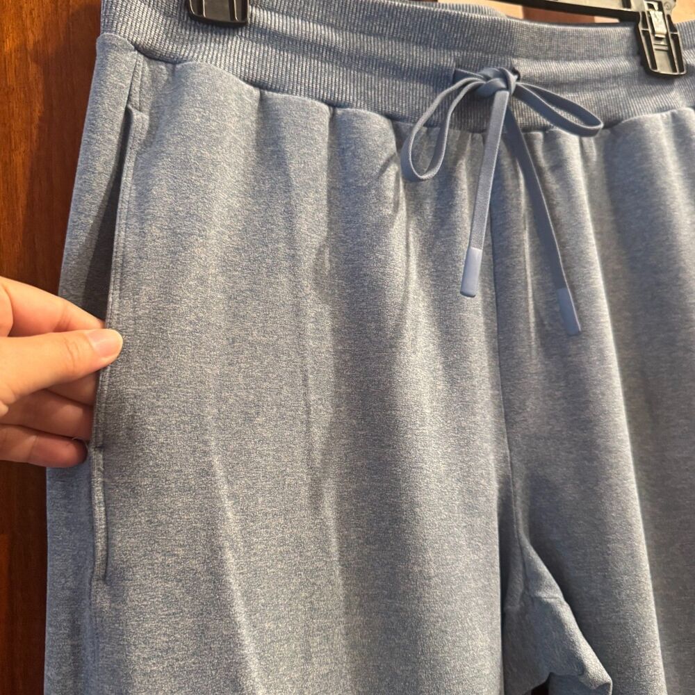 Fabletics Cloud Jersey Jogger Pants Women's Blue Heather Drawstring Stretch M - Picture 9 of 15